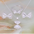 Wholesale white crystal jewelry set american diamond necklace sets
Rhodium plated jewelry is your good pick